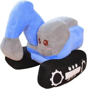 10 Inch Excavator Plush Toy,Simulation Excavator Plush Car Cartoon Construction Excavator Plushie Gifts,Gifts for Kids,Boys,Children,Birthday Gifts,Graduation Gifts, (Blue)