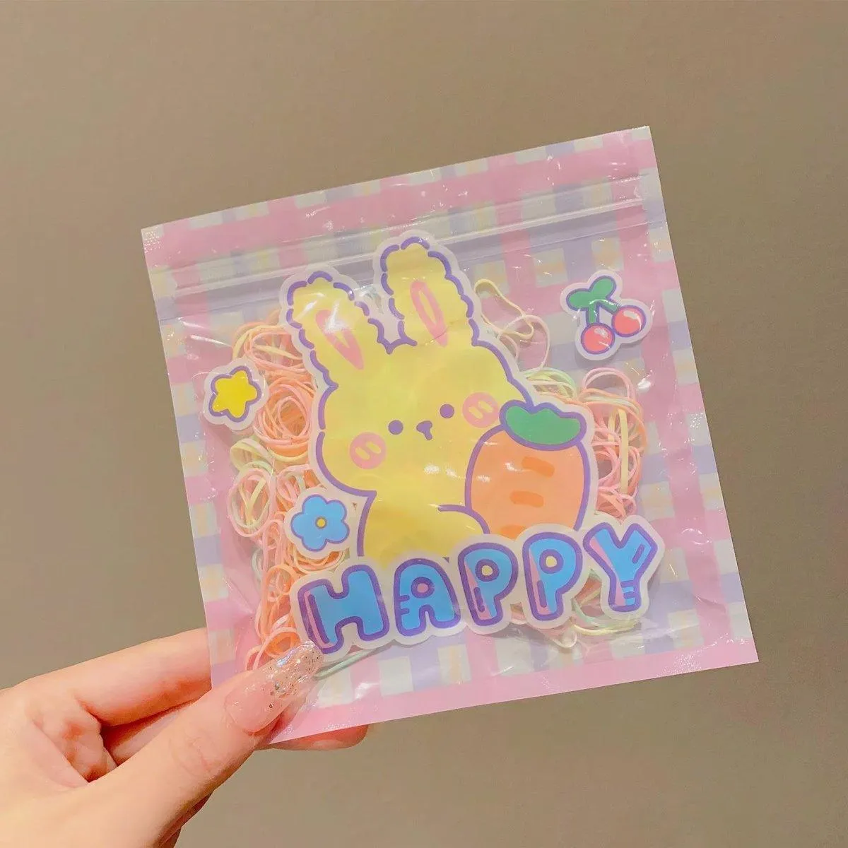 100pcs Cartoon Ziplock Bags For Snacks Candy Cookies Food Safe Plastic Bags