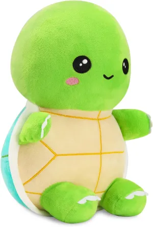 11'' Green Turtle Plushies Cute Stuffed Animal Tortoise Plush Toy Adorable Soft Turtle Doll Creative for Kids Boys Girls