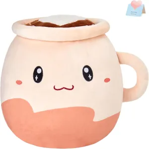 12-Inch Coffee Mug Coffee Plush Pillow - Medium Sized Ultrasoft Stuffed Plush Toy Coffee Plushies Funny Drink Food Plush Birthday Gifts for Boy Girls Home Decor