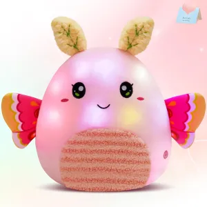 12 Inch LED Cuddly Pink Butterfly Plush Pillow,Super Soft Butterfly Stuffed Animals Plush Toys,Light up Stuffed Plushies Insect Plush Doll Animal Toy for Kids Girls Women Lovers