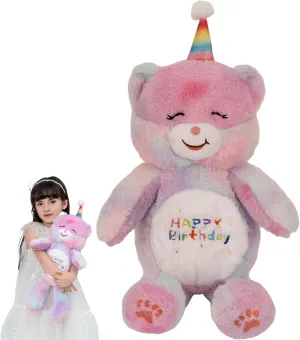 12 Inch Rainbow Bear Stuffed Animals Happy Birthday Bear Soft Rainbow Teddy Bear Plush Toys Stuffed Bear Plushies Animal Colorful Teddy Bear Plush Doll Animal Toy for Kids & Lovers…