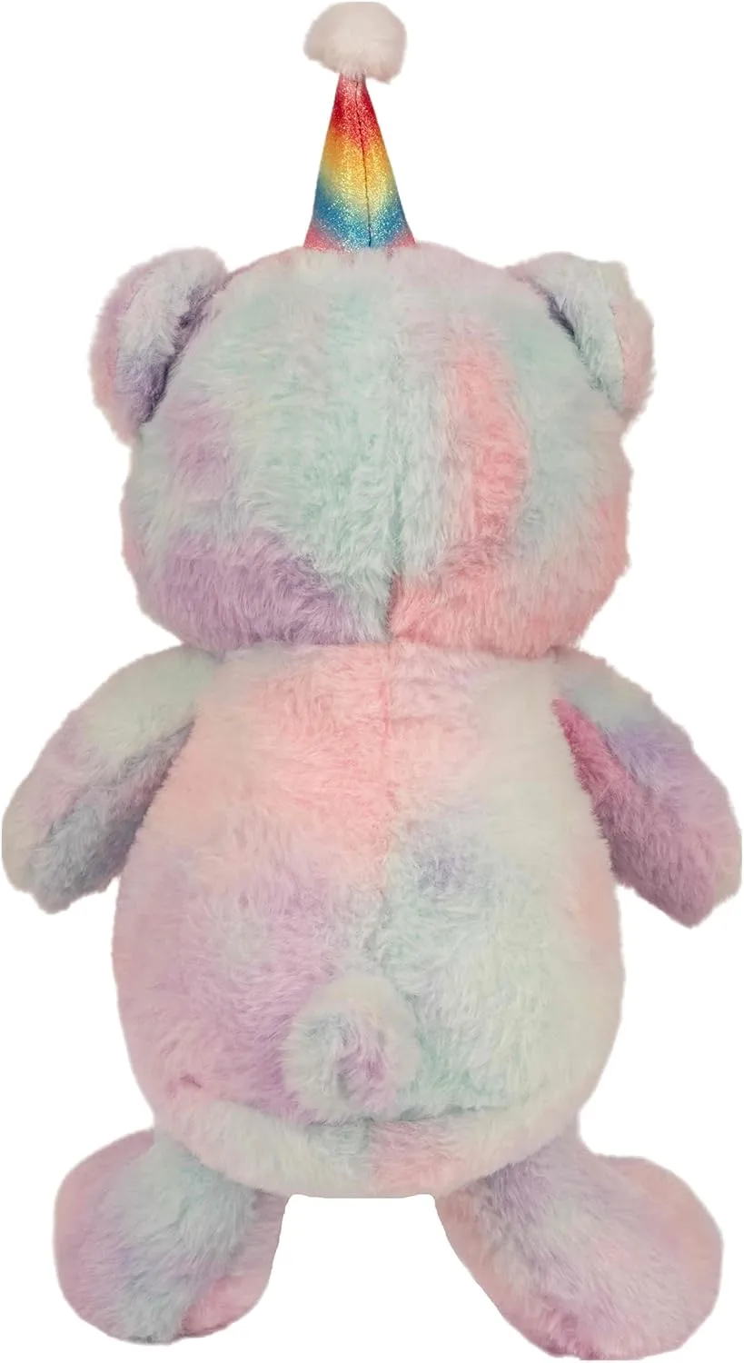 12 Inch Rainbow Bear Stuffed Animals Happy Birthday Bear Soft Rainbow Teddy Bear Plush Toys Stuffed Bear Plushies Animal Colorful Teddy Bear Plush Doll Animal Toy for Kids & Lovers…