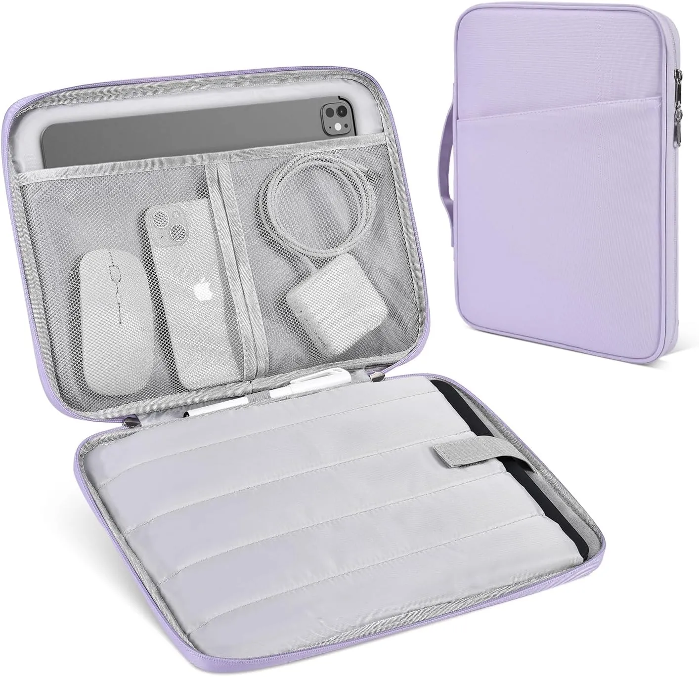 13 Inch iPad Pro Air Sleeve, Chromebook iPad Carrying Sleeve Case Bag for Samsung Galaxy Tab S9  Plus/S9 FE /S8  12.4", Surface Pro 10/9/8/X, iPad Pro 13 M4, Purple