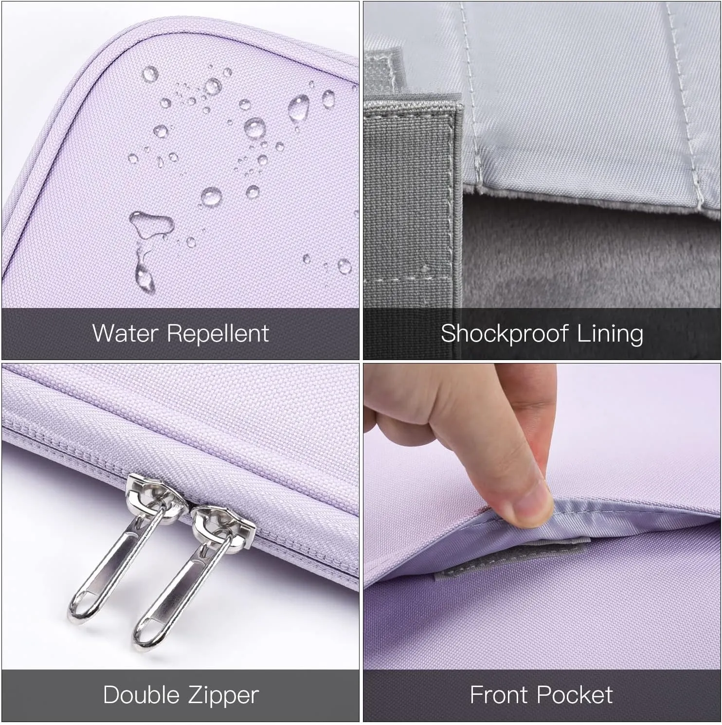 13 Inch iPad Pro Air Sleeve, Chromebook iPad Carrying Sleeve Case Bag for Samsung Galaxy Tab S9  Plus/S9 FE /S8  12.4", Surface Pro 10/9/8/X, iPad Pro 13 M4, Purple
