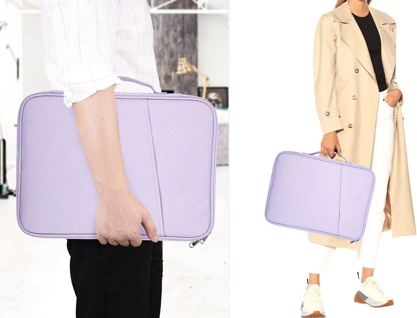 13 Inch iPad Pro Air Sleeve, Chromebook iPad Carrying Sleeve Case Bag for Samsung Galaxy Tab S9  Plus/S9 FE /S8  12.4", Surface Pro 10/9/8/X, iPad Pro 13 M4, Purple