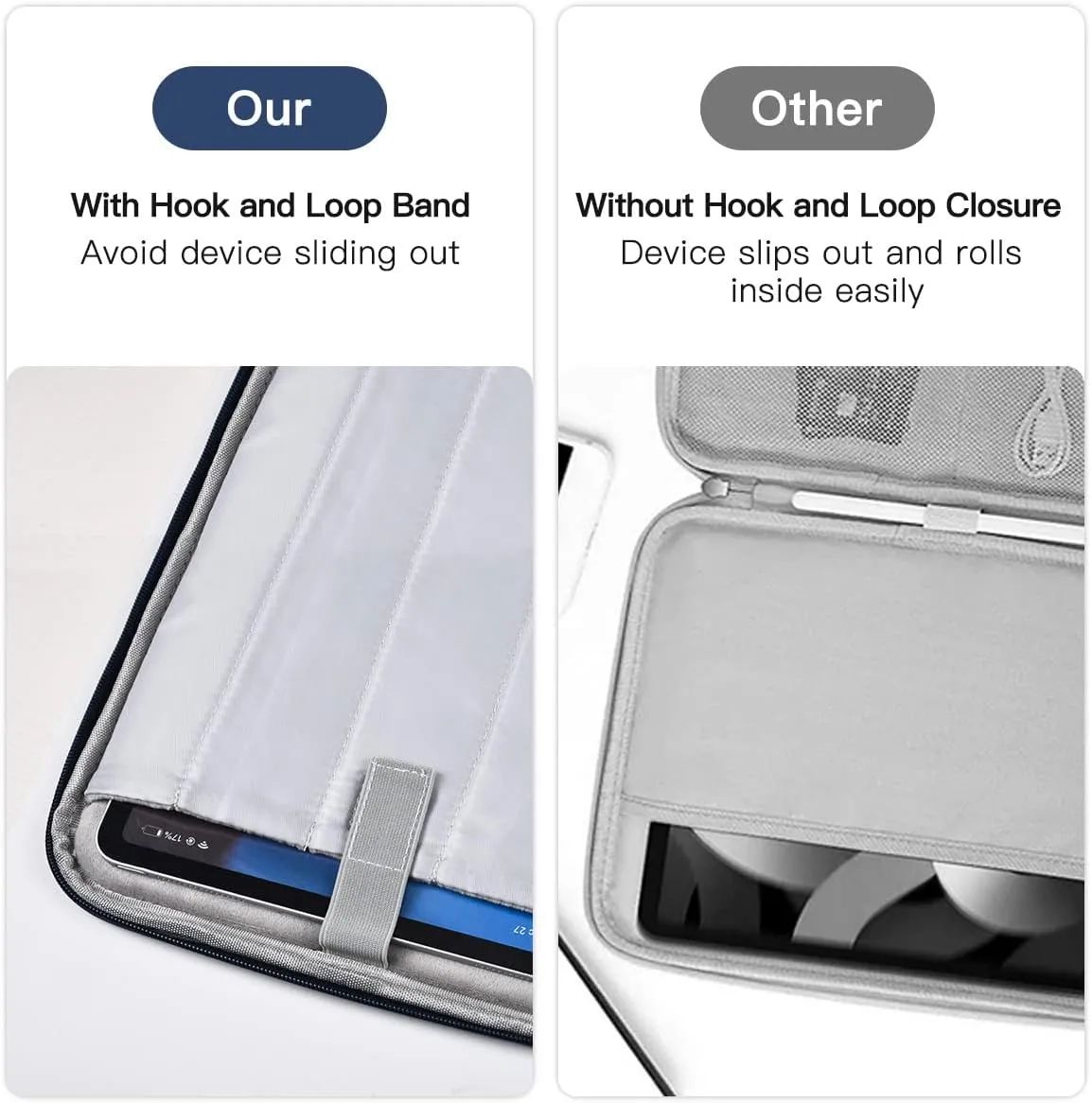 13 inch Laptop Case Sleeve Compatible with 2025-2022 MacBook Air 13-Inch M4 A3240 / M3 A3113 / M2 A2681, Apple New MacBook Air 13.6 Shockproof Protective Bag - Blue