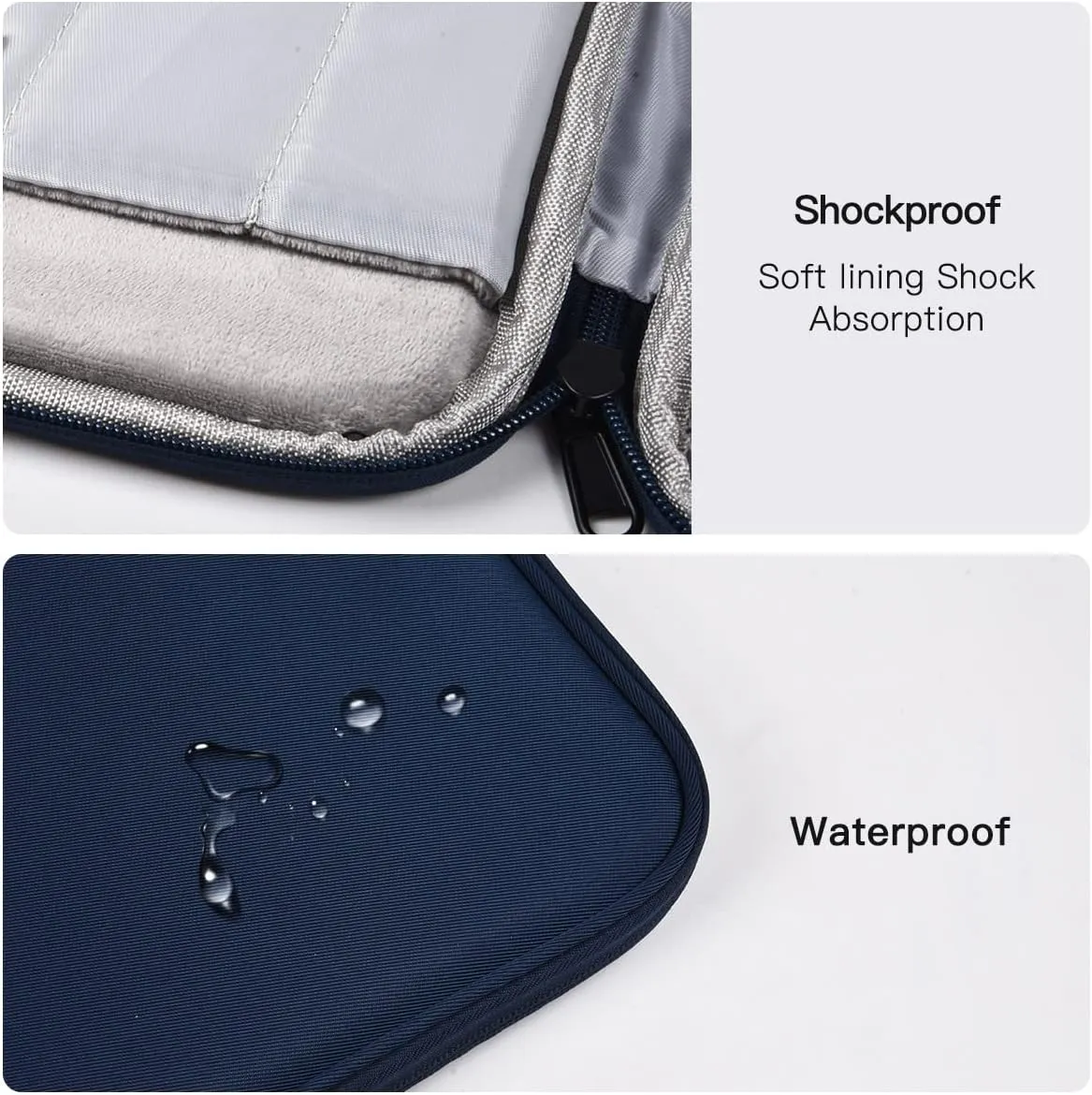 13 inch Laptop Case Sleeve Compatible with 2025-2022 MacBook Air 13-Inch M4 A3240 / M3 A3113 / M2 A2681, Apple New MacBook Air 13.6 Shockproof Protective Bag - Blue