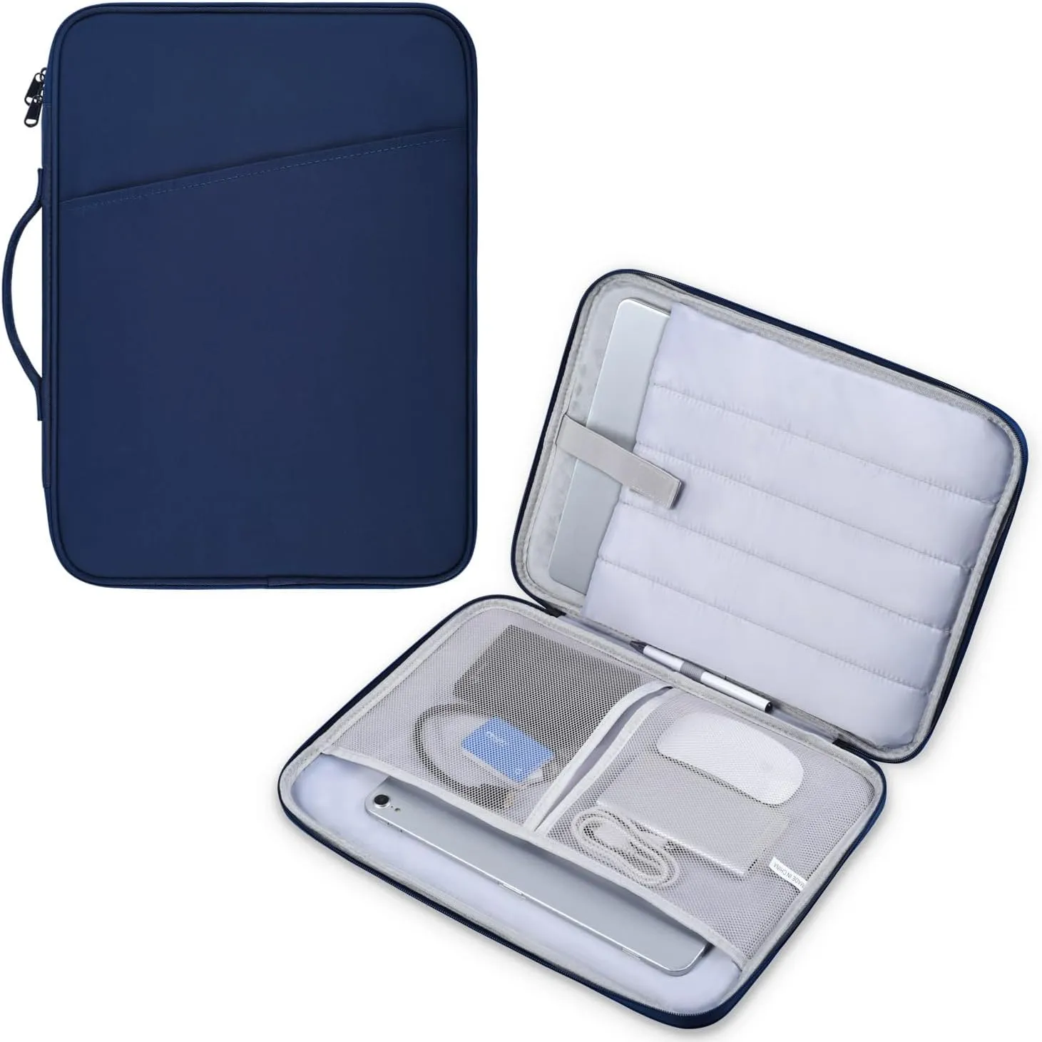 13 inch Laptop Case Sleeve Compatible with 2025-2022 MacBook Air 13-Inch M4 A3240 / M3 A3113 / M2 A2681, Apple New MacBook Air 13.6 Shockproof Protective Bag - Blue