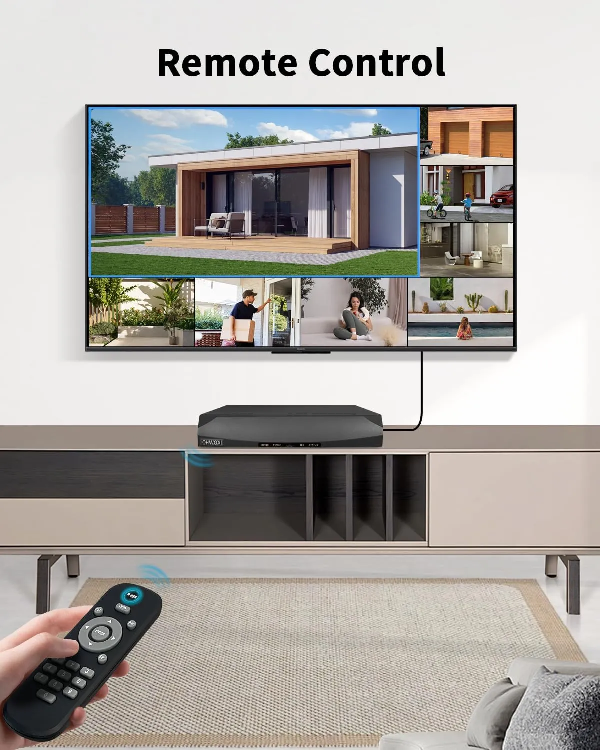 《130°Wide Angle & 100ft Night Vision》Outdoor Security Camera System, IP Wired Cameras, 4K Video Surveillance for Home