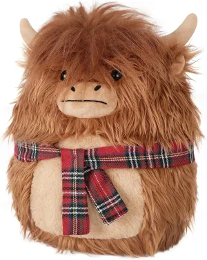 14'' Highland Cow Stuffed Animals Plush Pillows, Scarf Scottish Cattle Plushies, Soft Stuffed Cow Plush Toys for Cuddle & Squish, Plushies Decor Highland Cow Gifts for Kid Adult