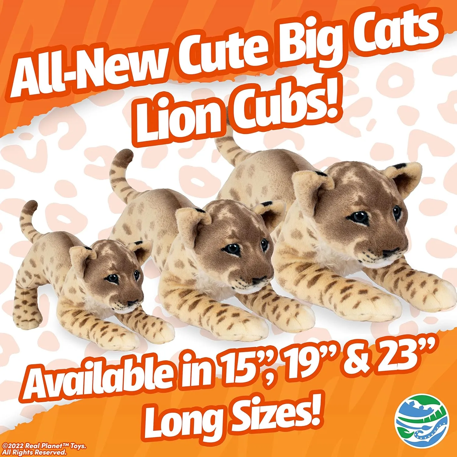 15.75" Lion Stuffed Animal - Cute Lion Cub Plush Animals, Realistic Stuffed Animals Stuffed Lion Plush Toys, Wild Life Zoo Lion Toy (Lion Cub, 15.75")