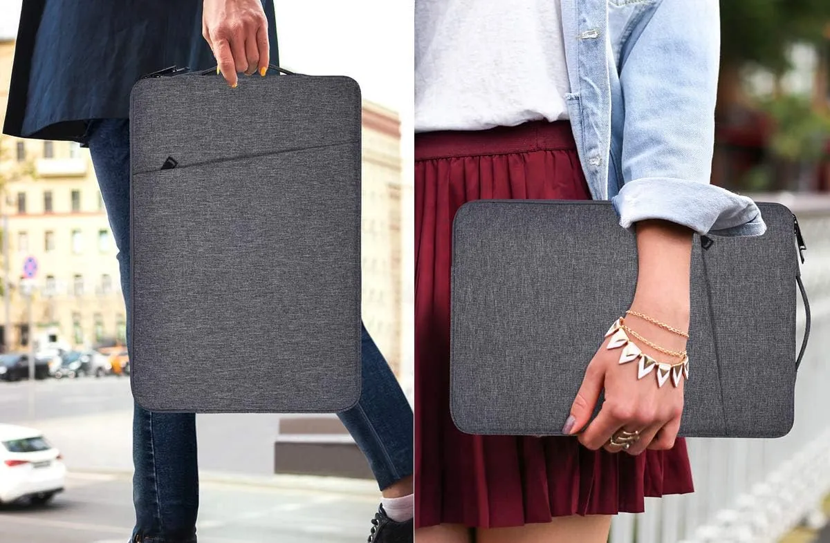 16.1 Inch Monitor Case Portable Carrying Bag Compatible with 16" GKDY KYY MNN ZSCMALLS QQH Newsoul Lepow ViewSonic Portable Monitors, Space Grey