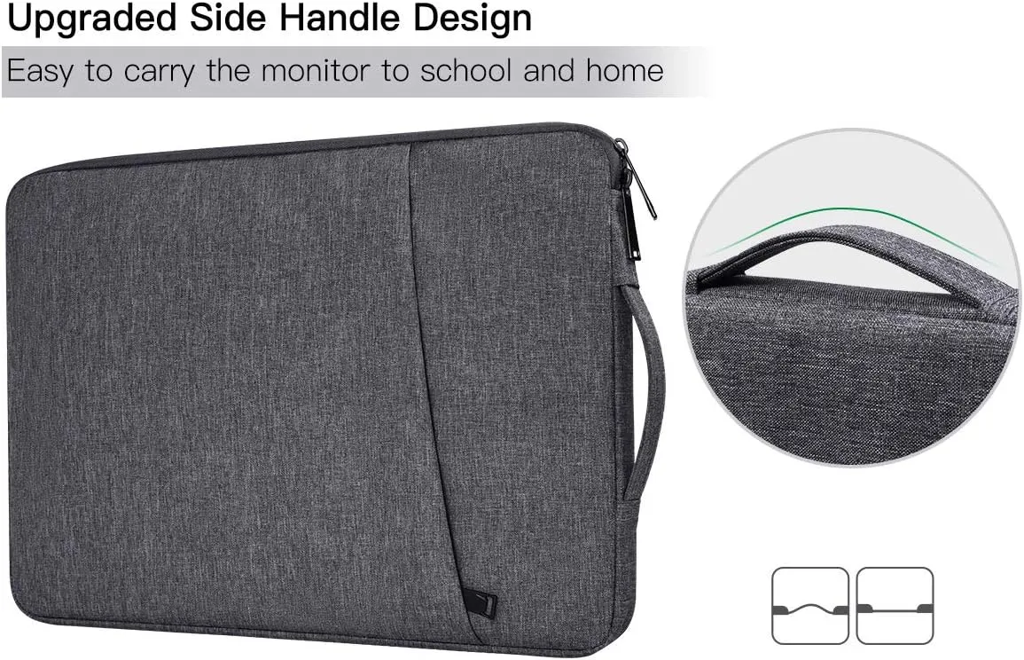 16.1 Inch Monitor Case Portable Carrying Bag Compatible with 16" GKDY KYY MNN ZSCMALLS QQH Newsoul Lepow ViewSonic Portable Monitors, Space Grey