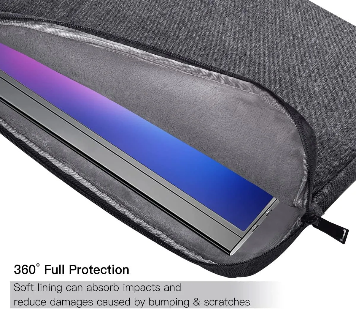 16.1 Inch Monitor Case Portable Carrying Bag Compatible with 16" GKDY KYY MNN ZSCMALLS QQH Newsoul Lepow ViewSonic Portable Monitors, Space Grey