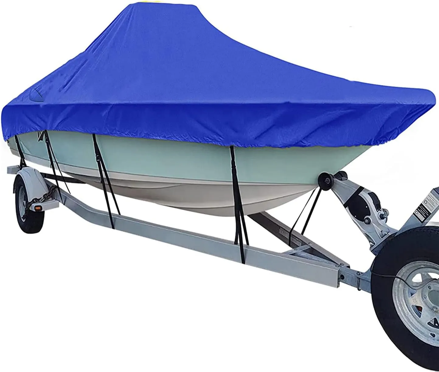 19-21ft Waterproof Boat Cover 420d Marine Grade Oxford Cloth V-Hull Boat Mooring Cover Dust-Proof Anti-Uv Protection Trailerable T-Top Boat Cover