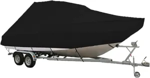 19-21ft Waterproof Boat Cover 420d Marine Grade Oxford Cloth V-Hull Boat Mooring Cover Dust-Proof Anti-Uv Protection Trailerable T-Top Boat Cover