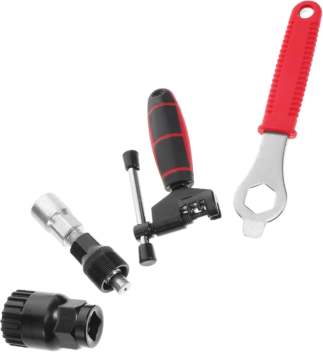 1Set Multi Function Bicycle Repair Tool Kit Wear Resistant Crank Puller Shaft Remover Compact Bike Wrench for Easy Repairs Compatibility for All Bicycles