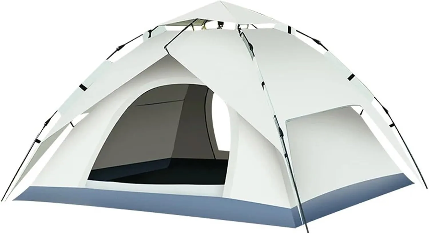 2 in 1 Dome Tent Pop Up Tents Compatible with Camping 3-4 Person Outdoor Automatic Setup Waterproof Family Tent Hiking Backpacking