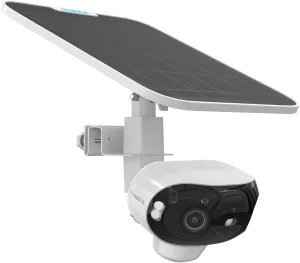 2-in-1 Gutter Bracket Mount for Reolink Argus 4 Pro Security Camera and Solar Panel (White)