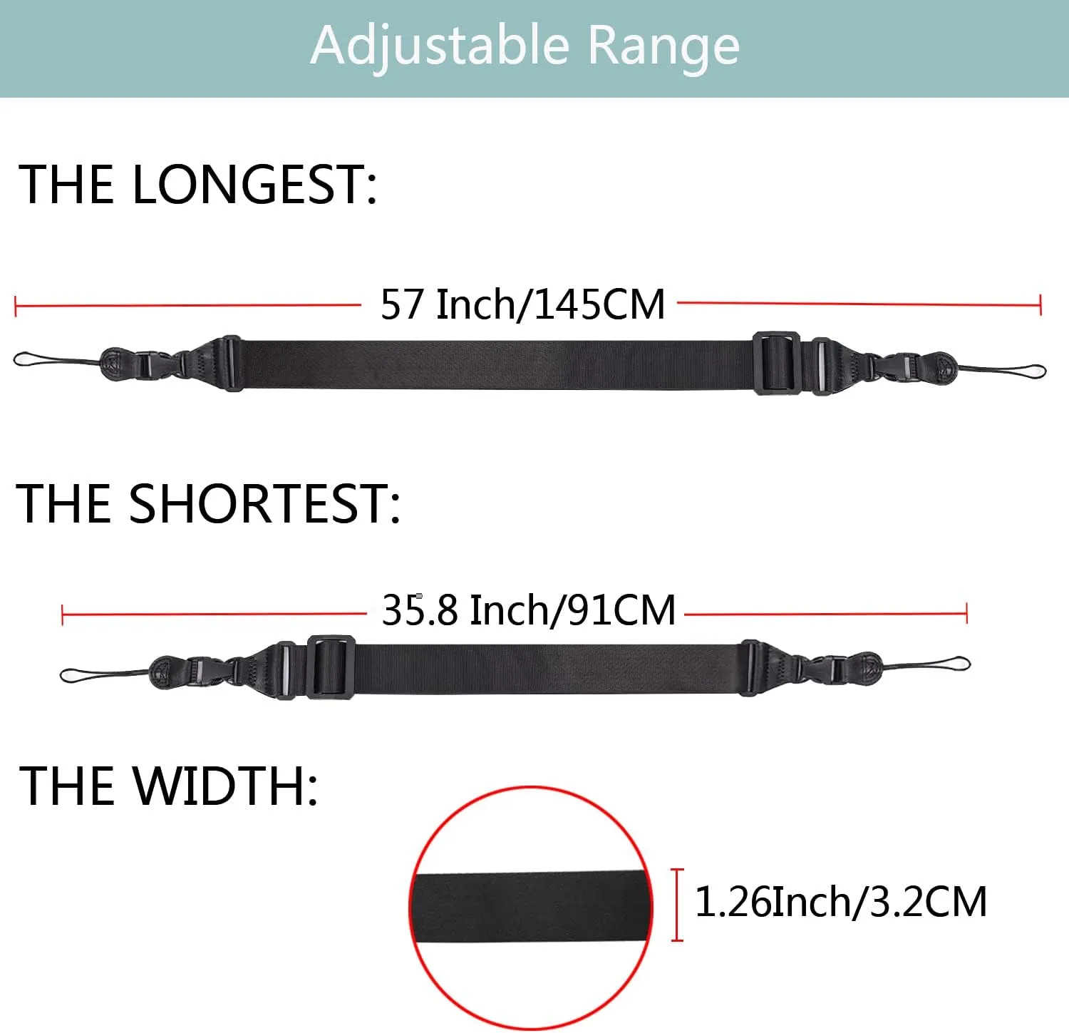 2 Pack Adjustable Shoulder Strap:Comfortable for iPad Strap Nylon Neck Lanyard for iPad/Samsung Tablet Case,Camera Binocular Crossbody Laptop Luggage Bag