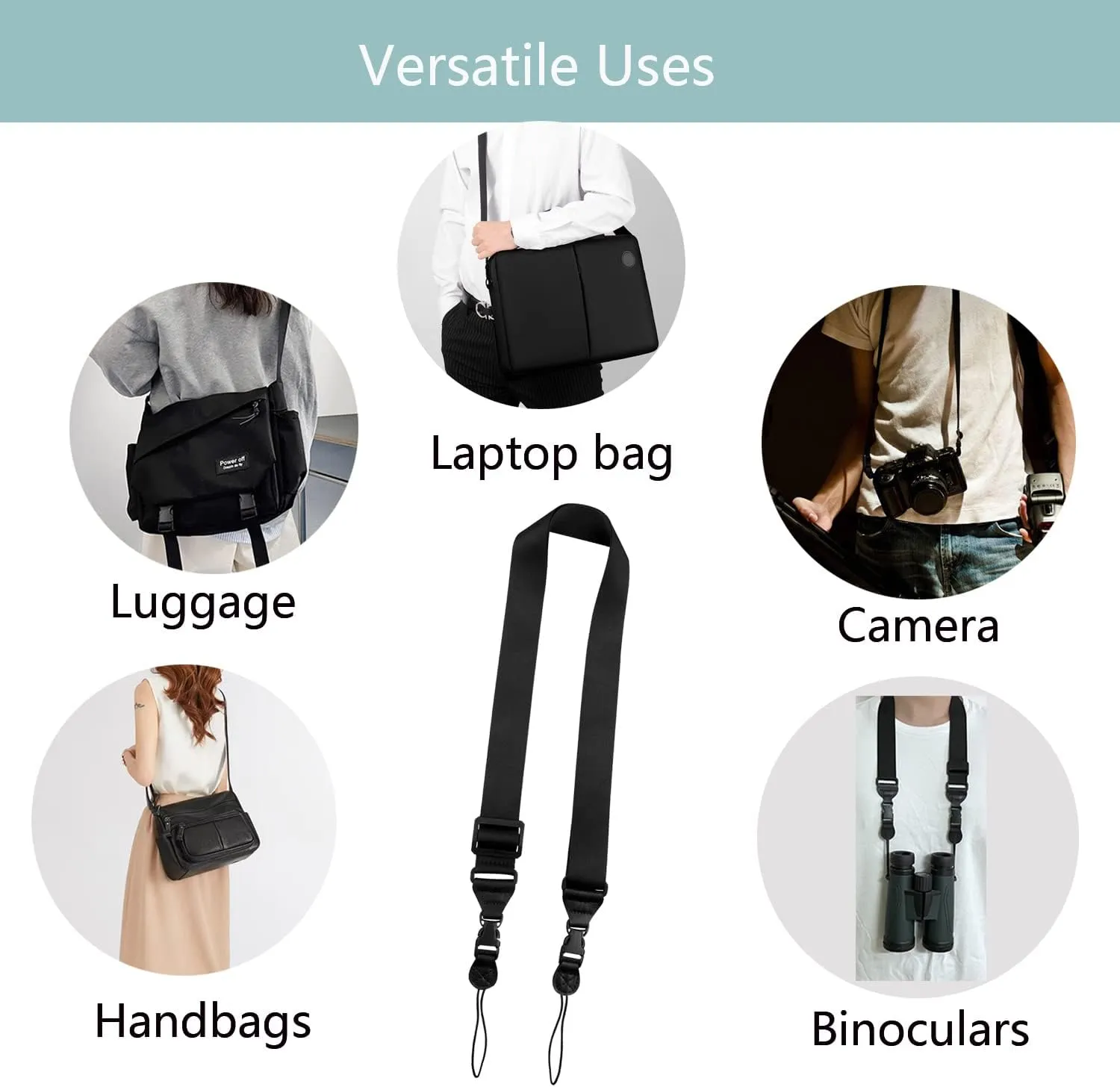 2 Pack Adjustable Shoulder Strap:Comfortable for iPad Strap Nylon Neck Lanyard for iPad/Samsung Tablet Case,Camera Binocular Crossbody Laptop Luggage Bag