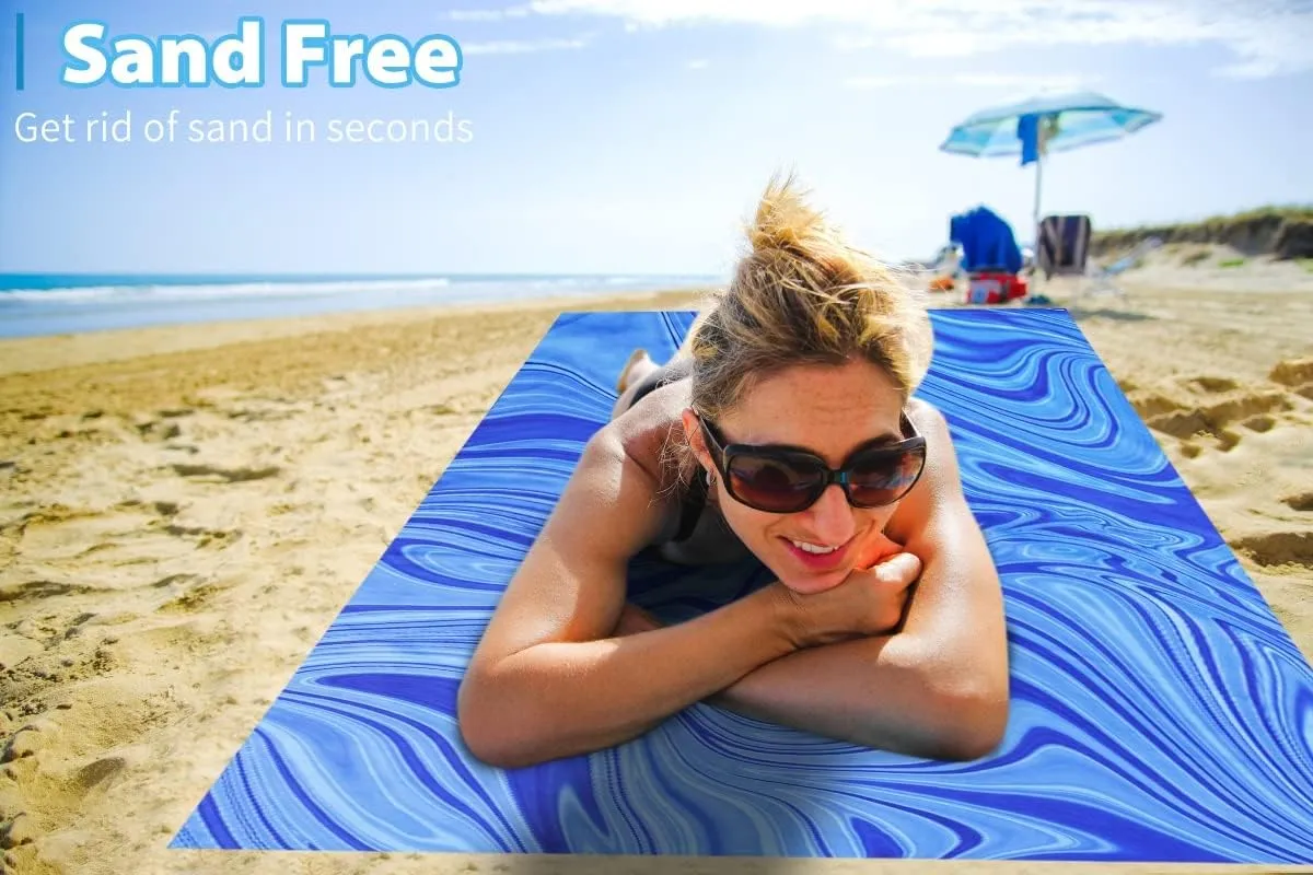 2 Pack Microfiber Thin Beach Towel Lightweight 71x32 Oversized Extra Large Sand Free Towels Quick Dry for Travel Pool Yoga Gym Sports Beach Accessories Vacation Essential Gift