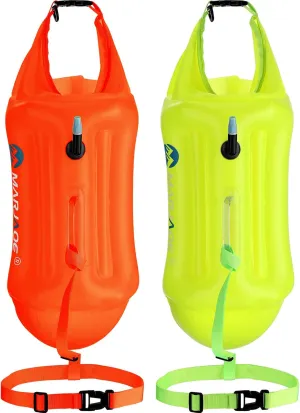 2 Pack Swim Buoy for Open Water with 20l Waterproof Dry Storage Bag Safety Float High Visibility Swimming Bubble with Shockproof Protection and Rest Handle for Triathletes,Kayakers