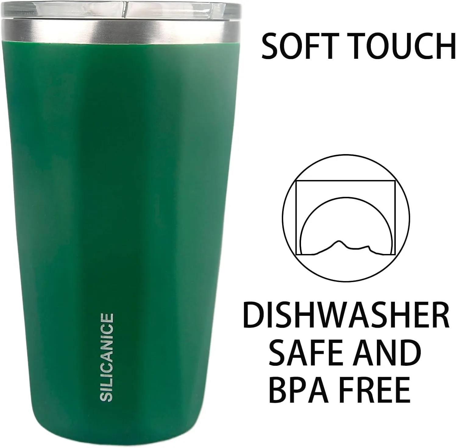 20 oz Tumblers With Straw And Lid,Dishwasher Safe Travel Coffee Mug,Stainless Steel Vacuum Insulated Iced Hot Cup,beach No Spill Proof Women Water Bottle Drink For Adults Durable (Army Green, 20 oz)