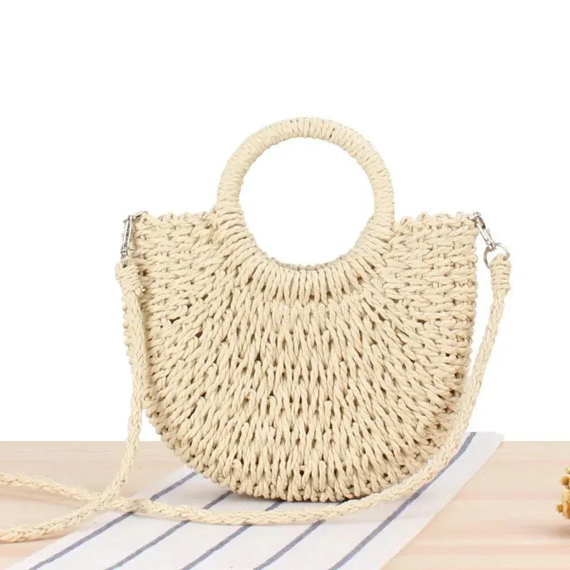 2024 Summer Handmade Straw Beach Bags Women