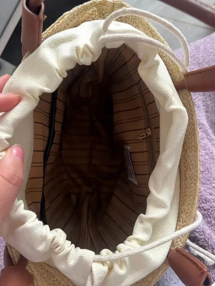 2024 Summer Woven Straw Beach Bag