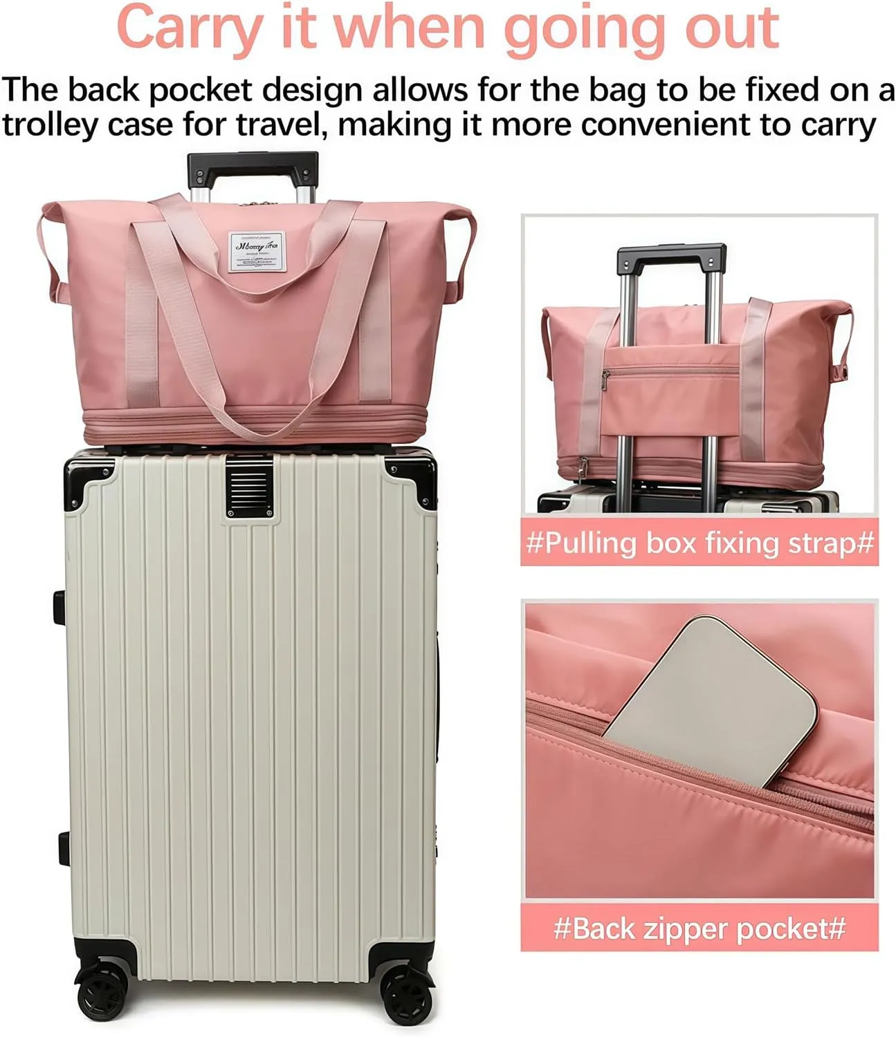 2025 New Kulken Travel Bag with Wheels, Kulken Travel Bag, Expandable Foldable Duffle Bags, Dry and Wet Separation (Purple)