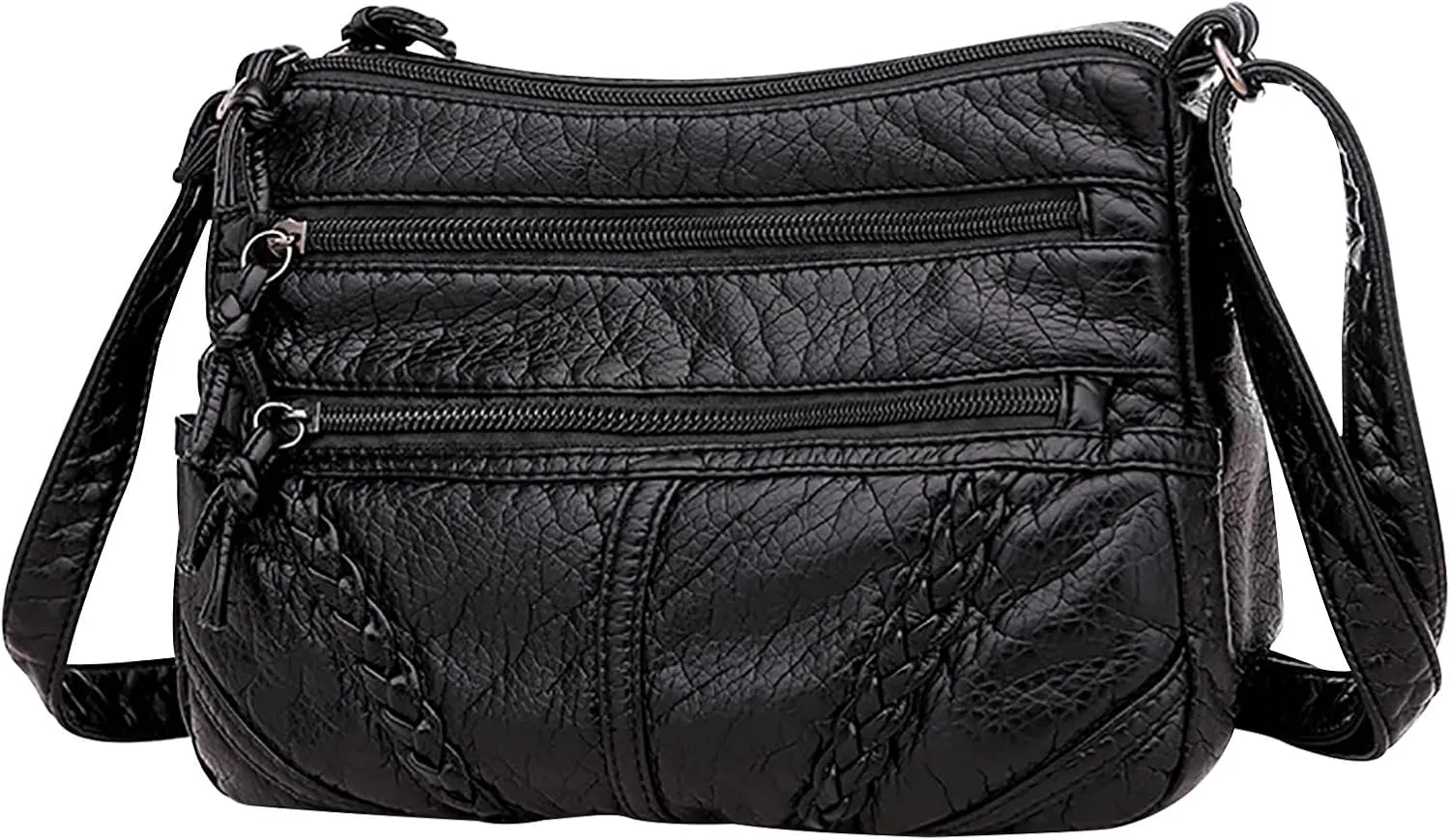 2025 New Leather Bag,Mom Bag, Ladies' Multi Compartment Crossbody Bag, Large Capacity Soft Leather Bag, Multifunctional Travel Bag