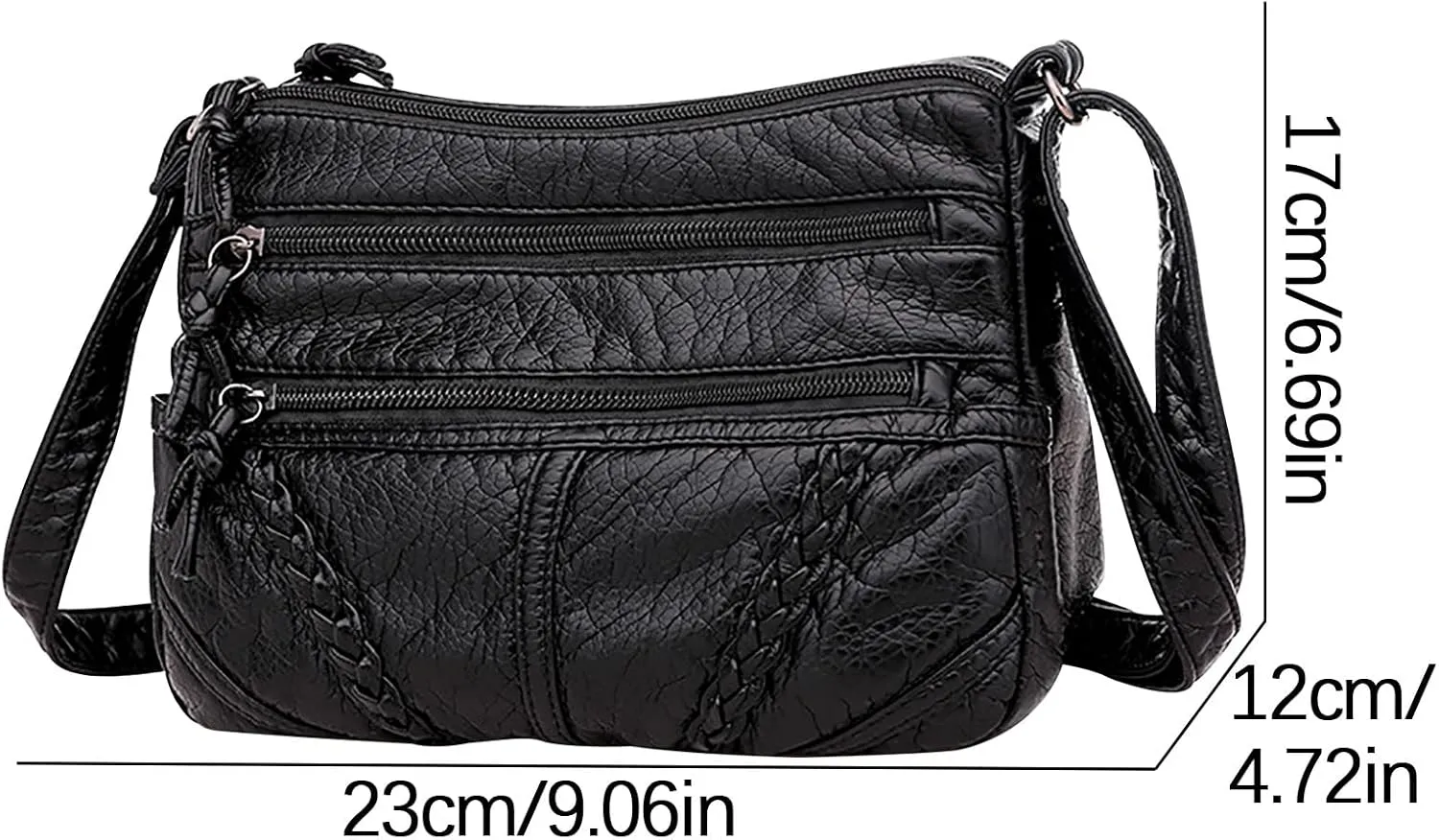 2025 New Leather Bag,Mom Bag, Ladies' Multi Compartment Crossbody Bag, Large Capacity Soft Leather Bag, Multifunctional Travel Bag