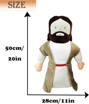 20" Jesus Plush Toy Doll - Cartoon Jesus Pillow & Home Decoration - Baptism Gift