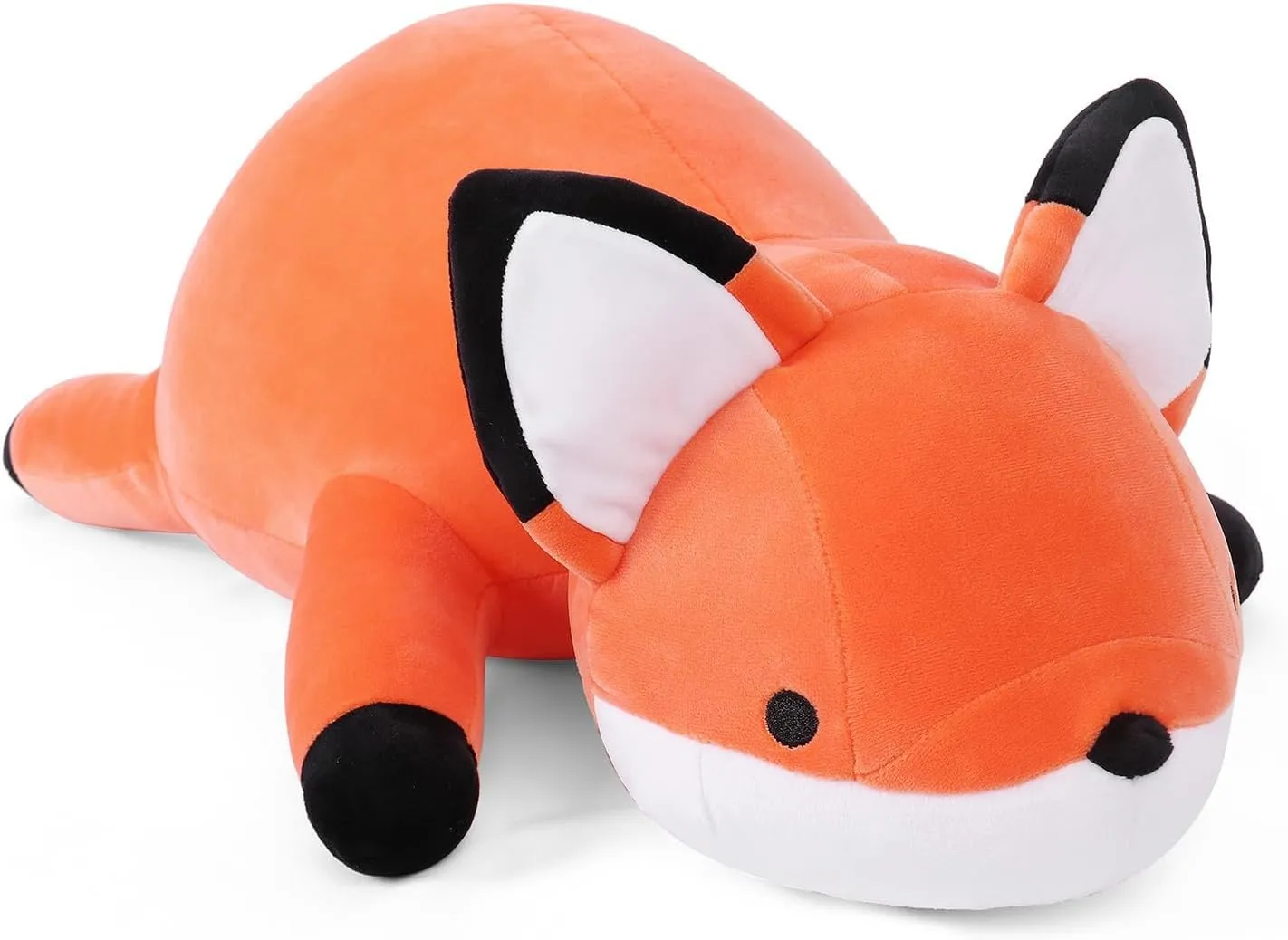 22" Fox Plush Weighted Stuffed Animals, 4.2lbs Weighted Fox Pillow Giant Fox Stuffed Animal Cuddle Plushies Gift for Kids Adults