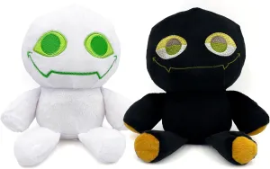 2PCS Plush, Cute Stuff Plushie, Great Gift for Game Fans, Boys and Girls (Black & White)