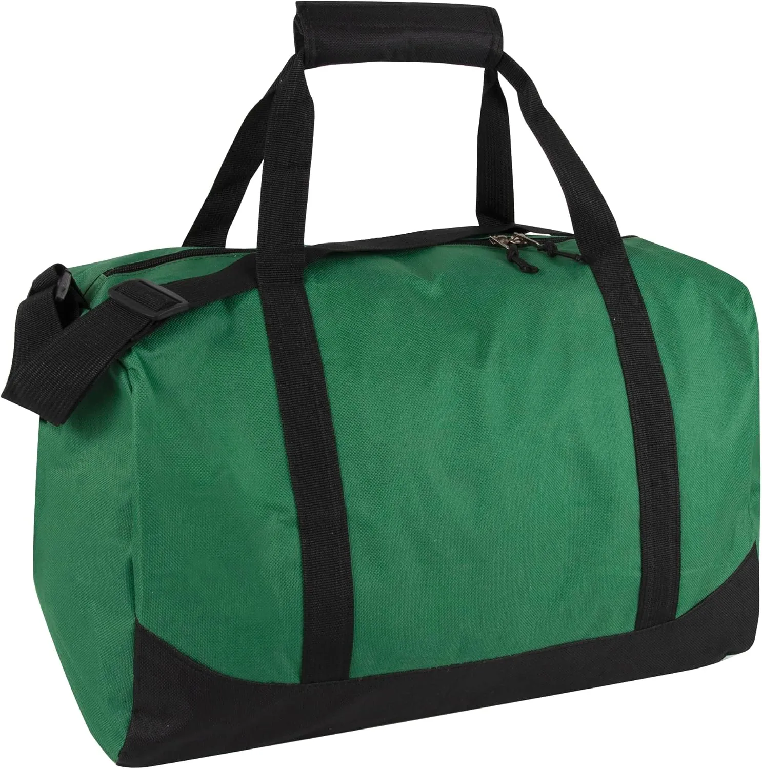 30 Liter, 17 Inch Canvas Duffle Bags for Men and Women – Travel Weekender Overnight Carry-On Shoulder Duffel Tote Bags (Green)