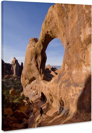 3dRose, Double O Arch, Devils Garden, Arches NP, Moab, Utah - US45 HGA0192 - Howie Garber, Museum Grade Canvas Wrap 11x14