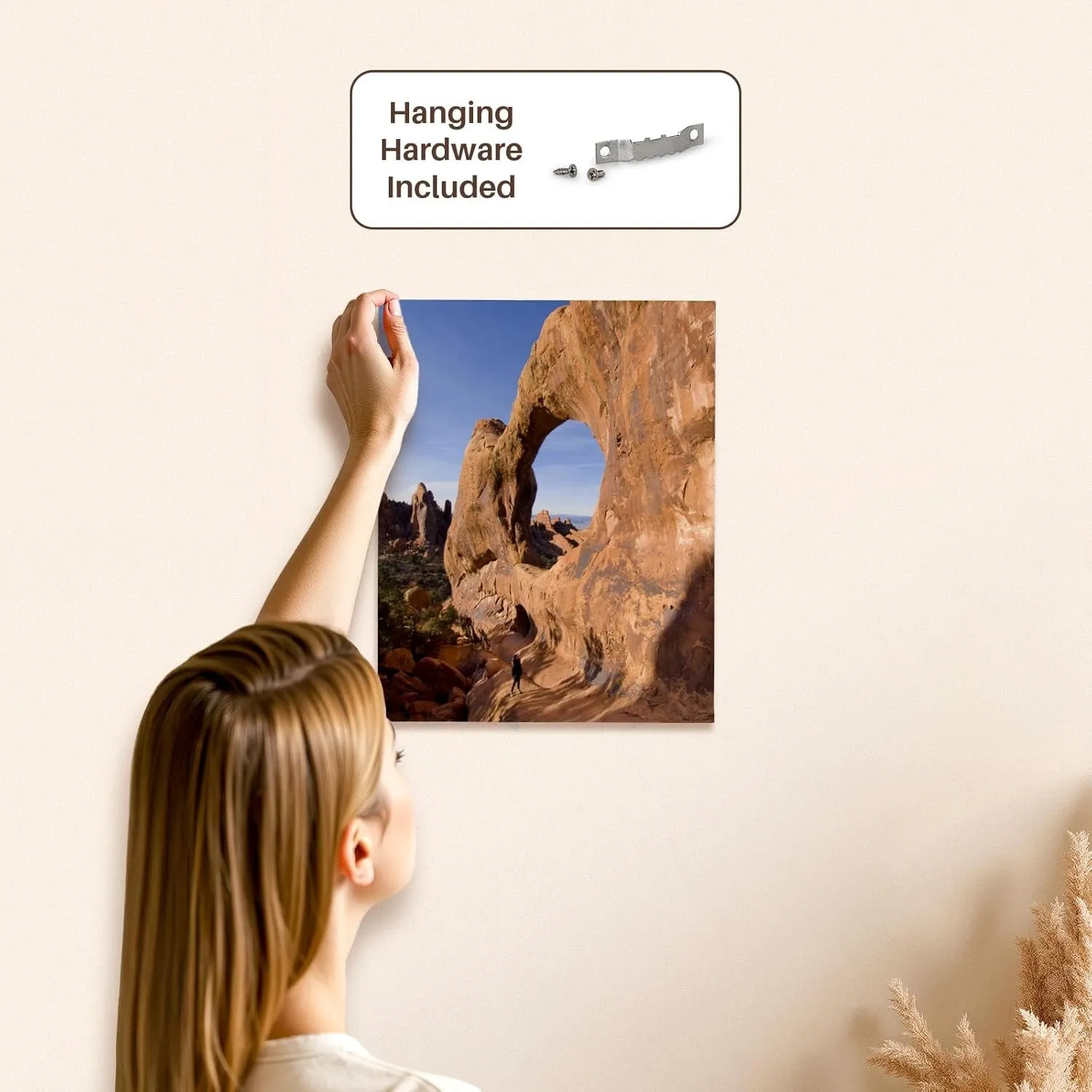 3dRose, Double O Arch, Devils Garden, Arches NP, Moab, Utah - US45 HGA0192 - Howie Garber, Museum Grade Canvas Wrap 11x14