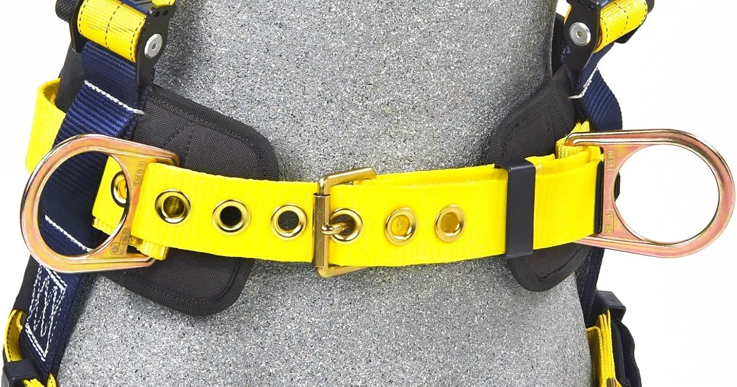 3M DBI-SALA Delta Construction Harness, Belt w/Sewn-In Back & Shoulder Pads, Large, 1101655