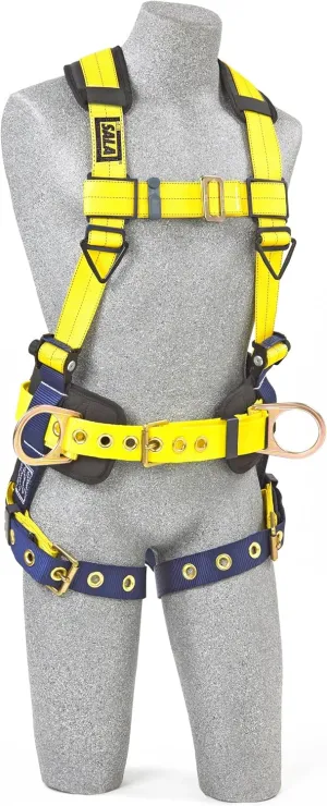 3M DBI-SALA Delta Construction Harness, Belt w/Sewn-In Back & Shoulder Pads, Large, 1101655