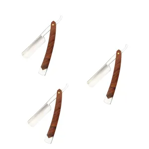 3pcs Beard Shaving Razor Men's Razor Manual Stainless Steel Barber Hair Salons Lightweight