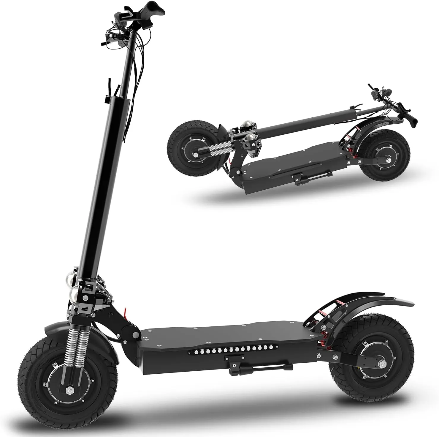 60V Electric Scooter Adults 3200W Dual Motors Top Speed 45MPH, 60V 20Ah Range 50 Miles, 10" All-Terrain Tires Foldable Fast E-Scooter for Mountains, 300 lbs Max Load, Off-Road, Road