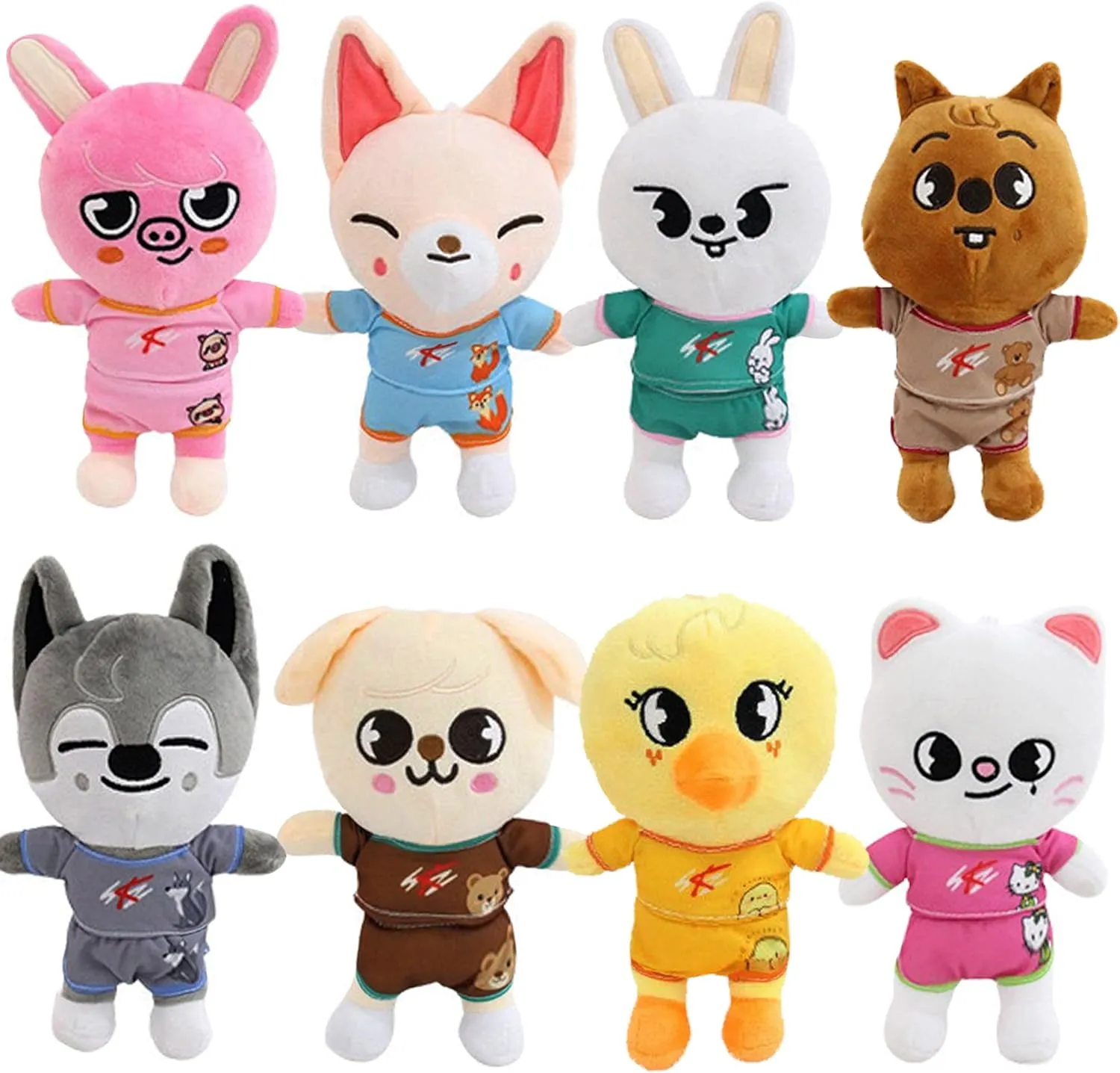 8 PCS Skzoo Plushies Set 9.8 Inches 2024 New Stray Kids Cute Stuffed Animals Toy Stray Kids Ideas for Boys and Girls(R)