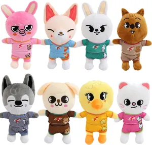 8 PCS Skzoo Plushies Set 9.8 Inches 2024 New Stray Kids Cute Stuffed Animals Toy Stray Kids Ideas for Boys and Girls(R)