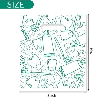 800 Pcs Dental Bags, Tooth Patient Care Dental Bags, 9 x 8 Inches dental goodie bags, for Dental Clinics, Schools and Patient use (Style 9)