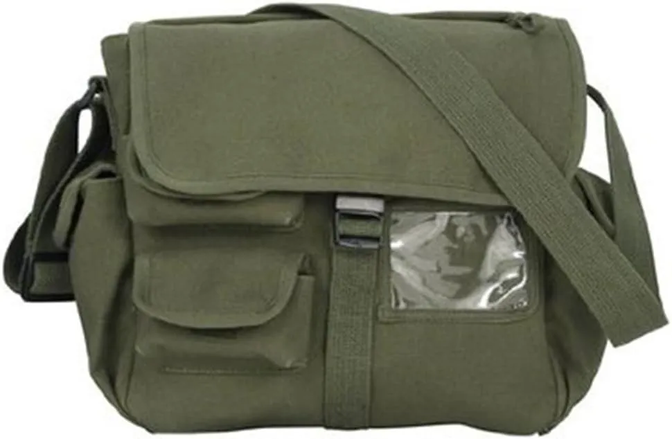 9203 Urban Explorer Olive Canvas Shoulder Bag
