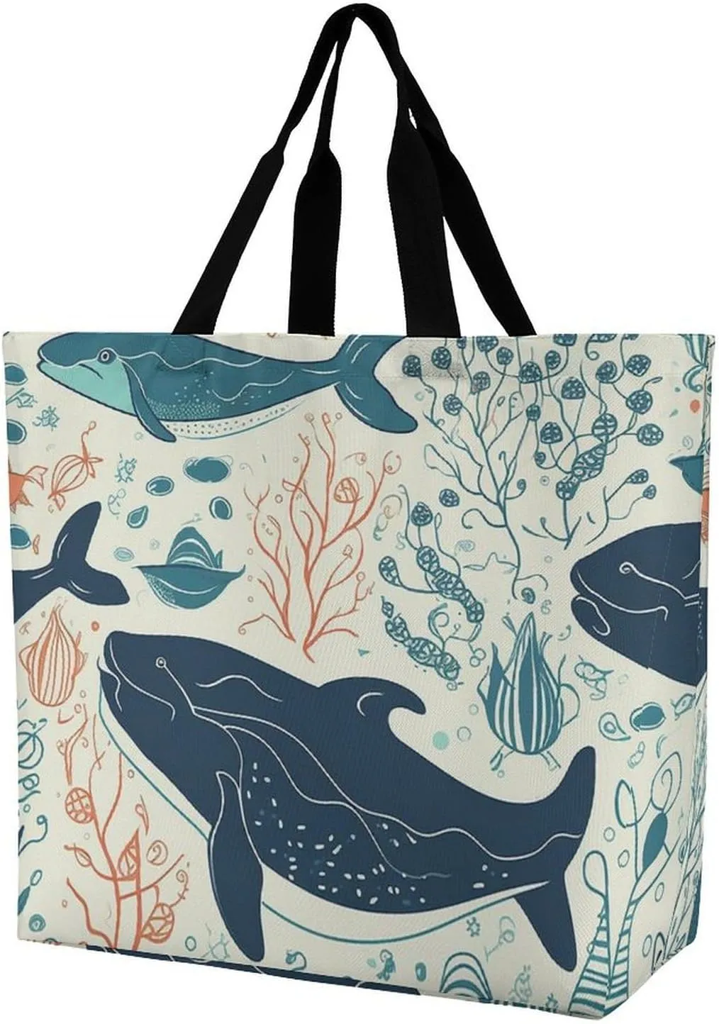 A Gym Artifact, The Canvas Underwater Whale Printed Yoga Storage Bag Is Durable, Wear-resistant And Does Not Strangle Shoulders. It Is Suitable for Both Men And Women