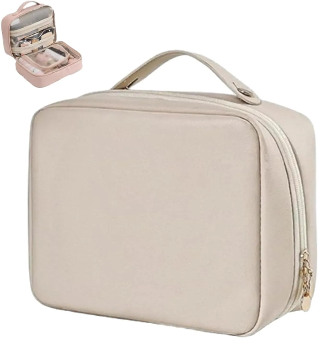 Abundrihant Multi-compartment Toiletry Cosmetics Bag, Set Patient Travel Makeup Bag, Multi Compartment Toiletry Cosmetics Bag, Multi Compartment Toiletry Bag